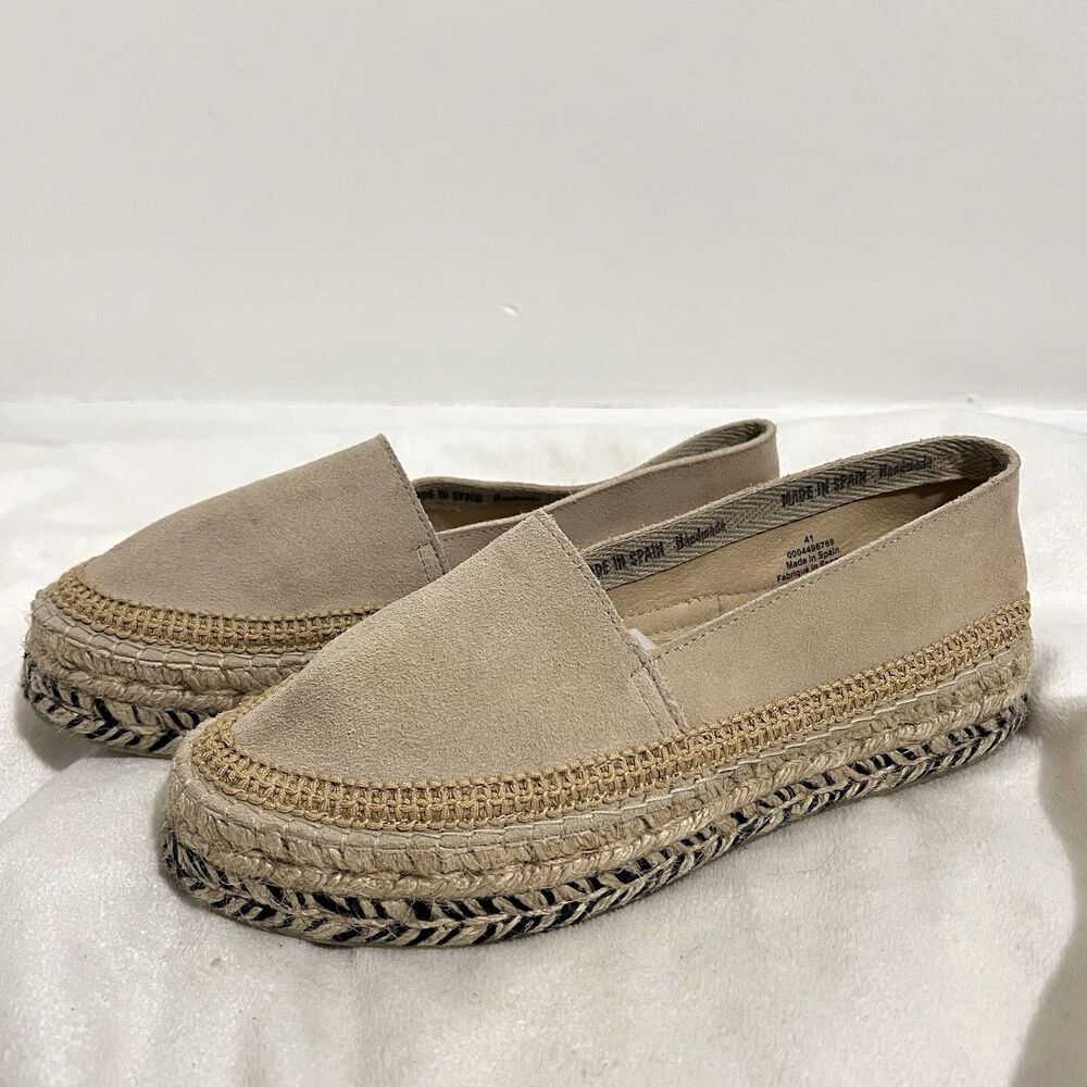 Free People Eden Double Stack Espadrilles Shoes Size 41 / US 10 Beige Bohemian